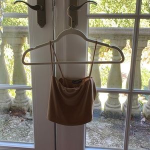 FASHION NOVA stretchy tan tank top